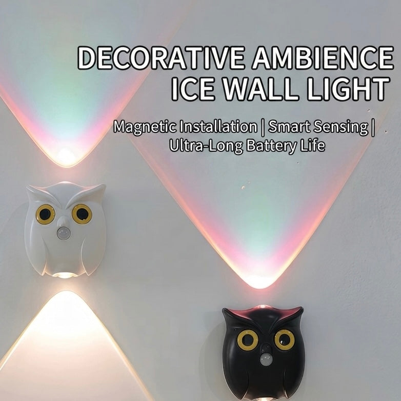Smart Owl Motion Sensor Night Light | Rechargeable LED Wall Lamp for Bedroom & Hallway