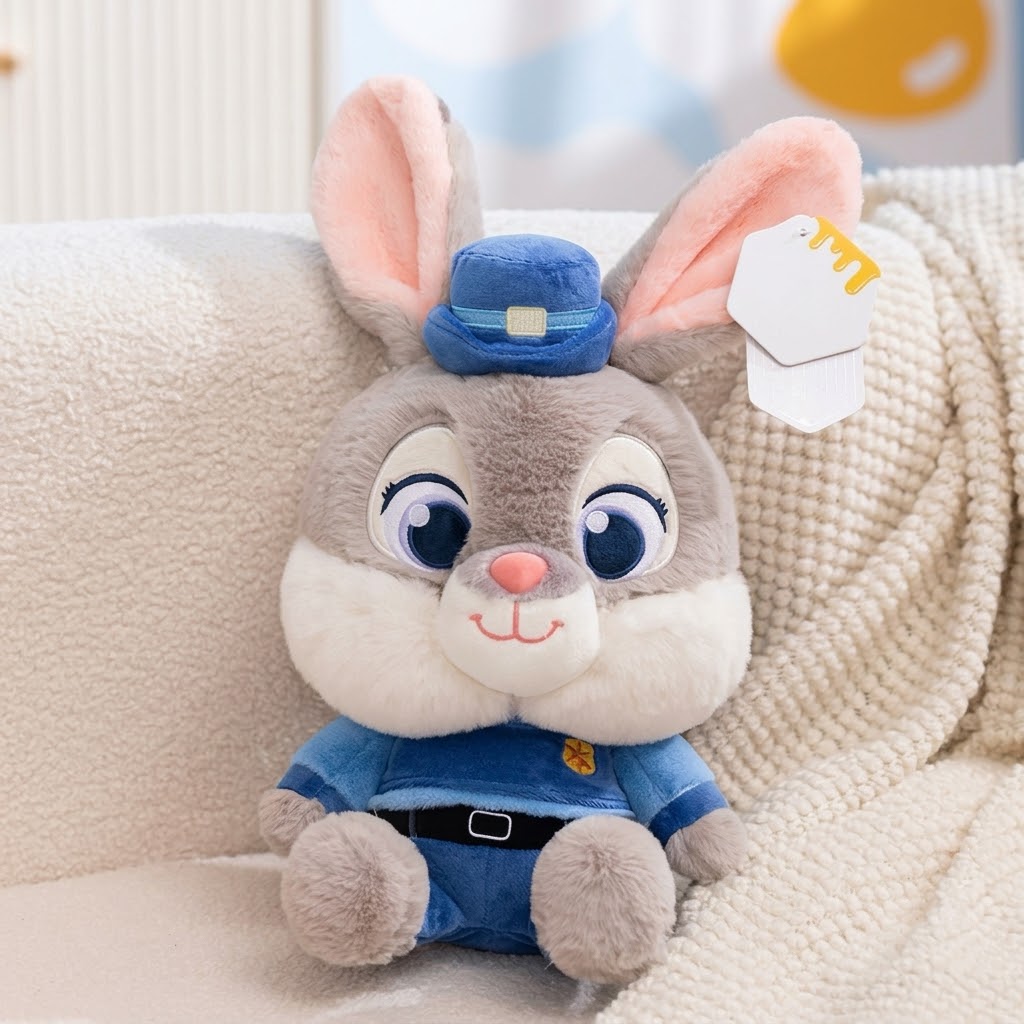 Disney Zootopia Judy Hopps & Nick Wilde Plush Toys – Soft Stuffed Animal Bunny Doll for Kids