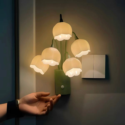 Lily of the Valley Flower Wall Sconce - Motion Sensor Night Light