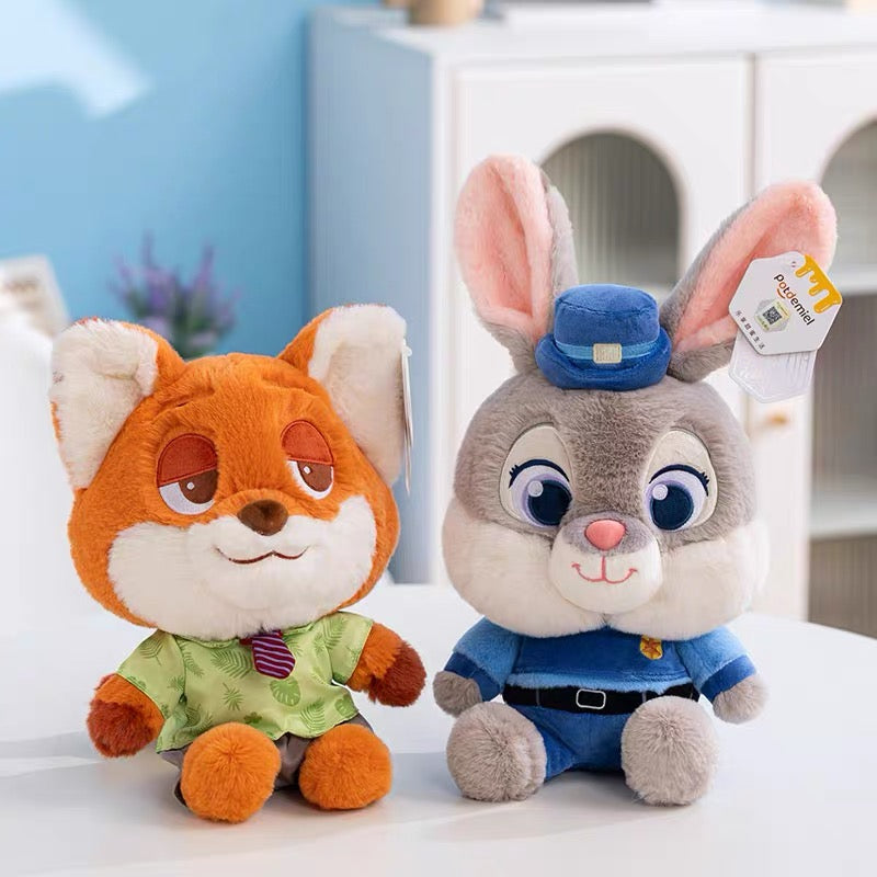 Disney Zootopia Judy Hopps & Nick Wilde Plush Toys – Soft Stuffed Animal Bunny Doll for Kids