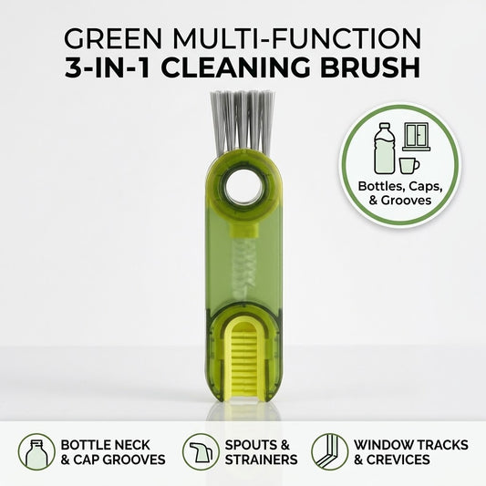 3-in-1 Multifunctional Gap Cleaning Brush – Bottle, Cap & Groove Cleaner