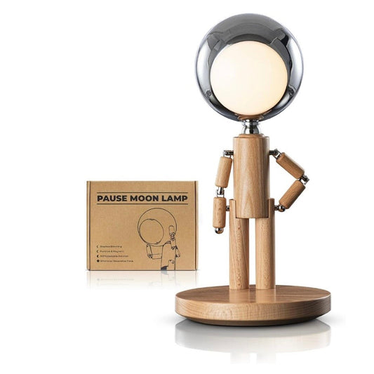Cordless Rechargeable Wooden Table Lamp
