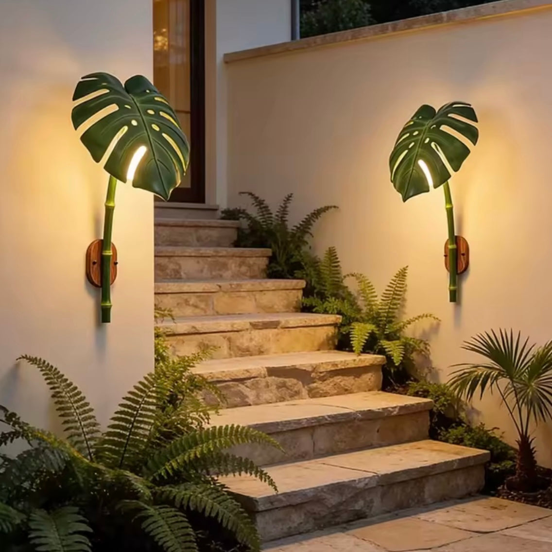 Outdoor Bamboo LED Wall Light – Waterproof Garden & Patio Lamp