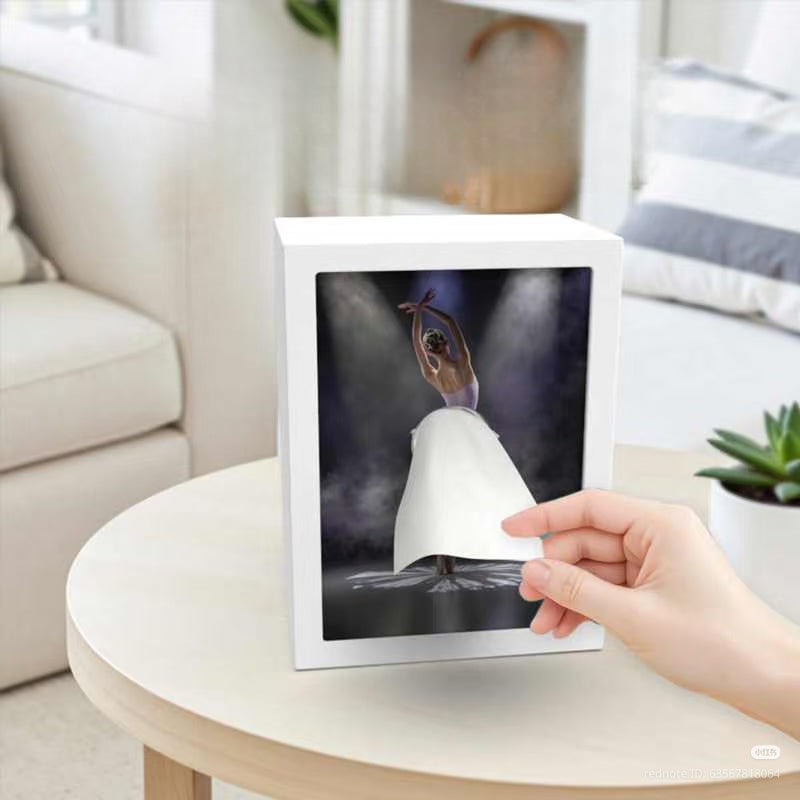 3D Ballerina Tissue Box – Dancing Girl with Dress That Changes Every Tissue Pull | Unique Home Decor Gift